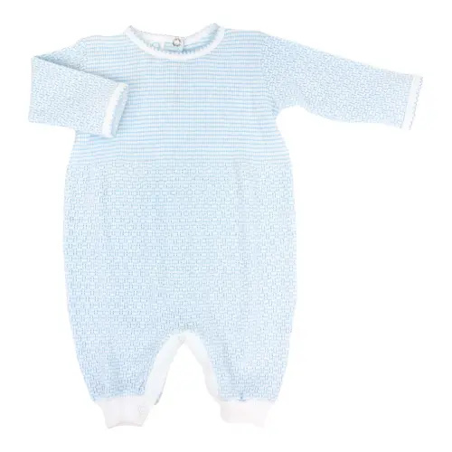 Paty Knit Long Sleeve Solid Color Romper