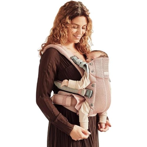 BabyBjörn Baby Carrier Harmony, Dusty Pink, 3D Mesh | 3-in-1 Ergonomic Baby Carrier; Newborn, Facing-in, Outward-Facing, and Back Carrying Positions Supported (7-40 lbs), Newborn to Toddler
