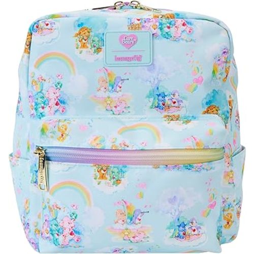 Loungefly Care Bears Cousins AOP Nylon Small Square Mini Backpack