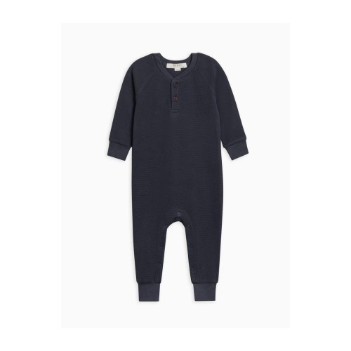 Crosby Waffle Knit Henley Romper, 0-3M