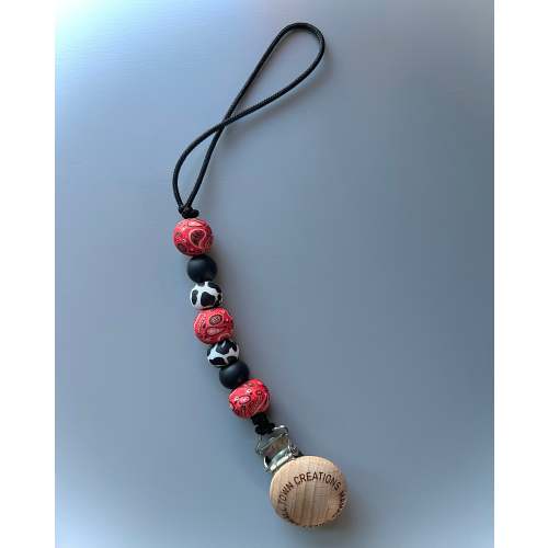 Red Bandanna Pacifier Holder
