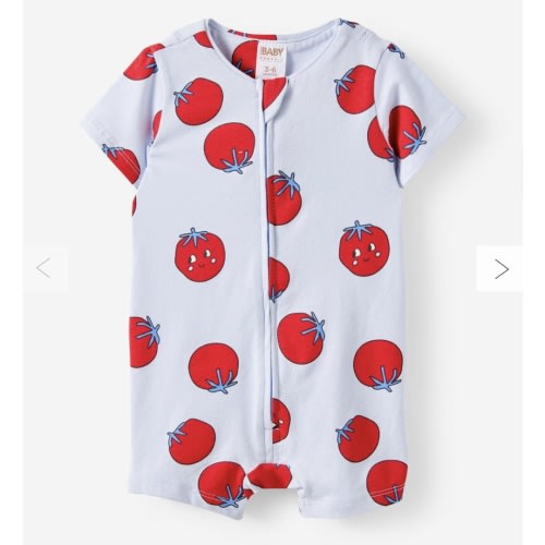 Growie Short Sleeve Zip All In One Romper