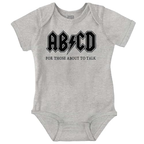 Brisco Brands Cutest Lil Rockstar Music Lover ABCD Baby Romper Boys or Girls