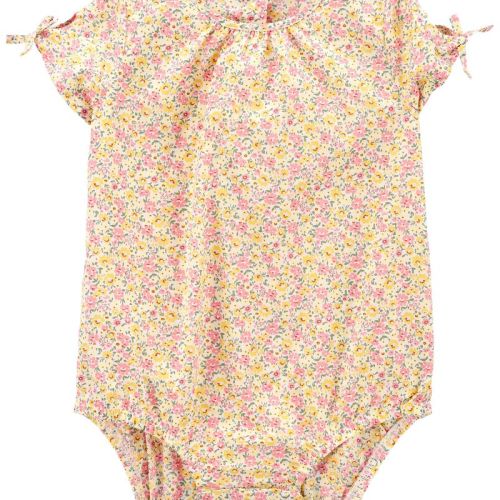 Multi Baby Floral Print Woven Bodysuit | oshkosh.com