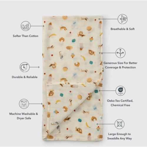 Muslin Swaddle - French Breakfast