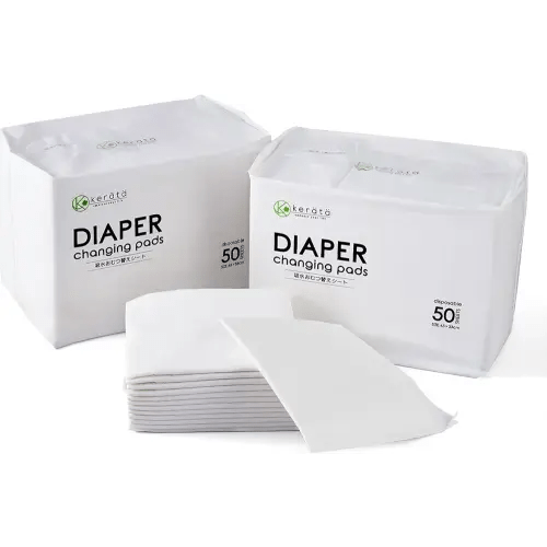 Disposable Changing Pads for Baby, 100 Pack Disposable Changing Pad Liners, Waterproof Disposable Underpads, Ultra Absorbent Super Soft Breathable Diaper Changing Mat 13 x 18 in