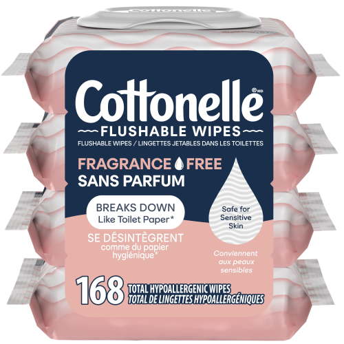 Cottonelle Fragrance Free Flushable Wet Wipes, 4 Flip-Top packs - Walmart.ca
