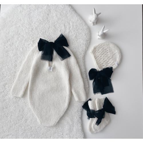 Baby Alpaca Knit Romper Set – Newborn Photo Props