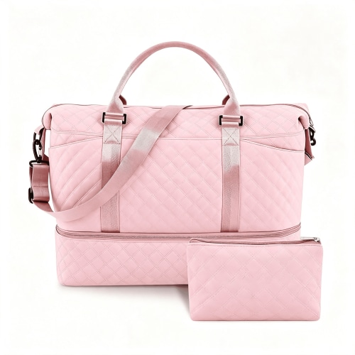 GASTROPOD Mama Hospital Bag for Women Labor Delivery,Pink | Travel Duffle Bag with Shoe Compartment and Toiletry Pouch Waterproof Weekender Bag for Women Pregnancy Overnight Gym Gift