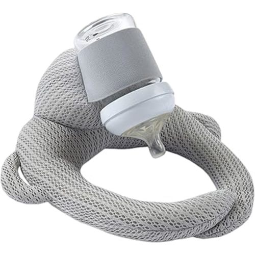 Nursing Pillow for Breastfeeding, Breathable Baby Pillow for Bottle Feeding Comfort (Grey)