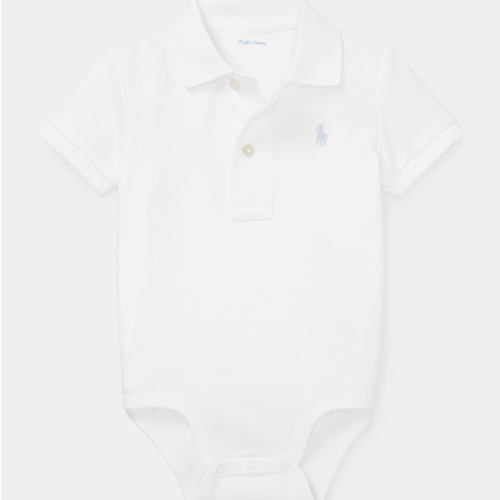 Soft Cotton Polo Bodysuit | Ralph Lauren