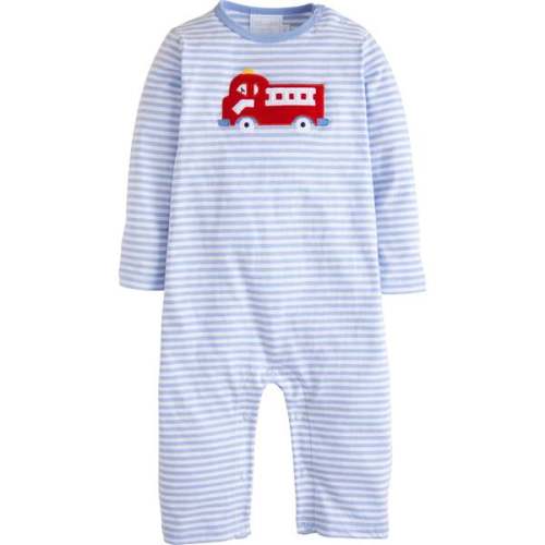 Applique Romper, Fire Truck