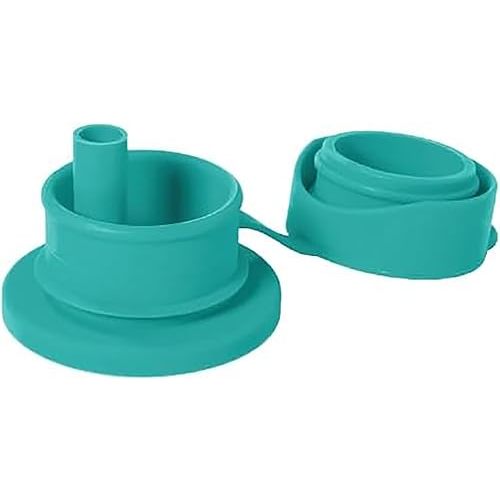 Pura Sport Big Mouth Silicone Sport Straw Top - Leak & Spill-Proof, Plastic-Free, MadeSafe Certified, Medical-Grade Silicone - Fits All Sport Bottles – Mint Straw