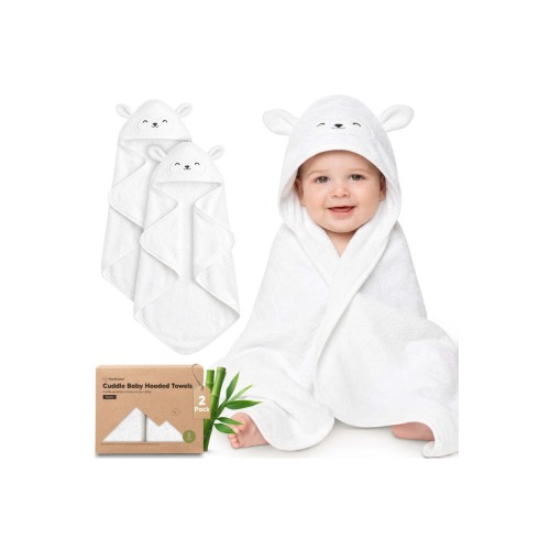 2-Pack Cuddle Baby Hooded Towel
