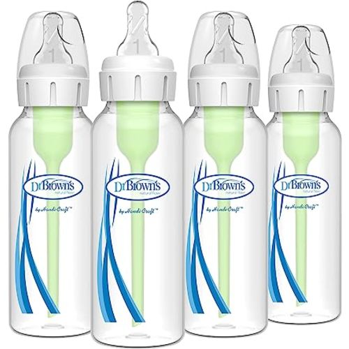 Dr. Brown's Natural Flow Anti-Colic Options+ Narrow Baby Bottle, 8 Ounce 250 ml 4 pack