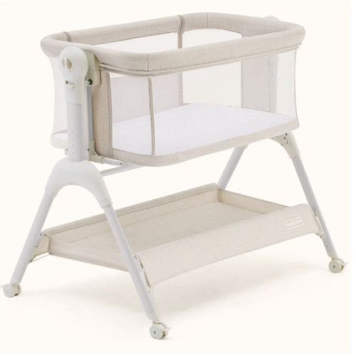 HARPPA Cuddly Sway | 3-in-1 Rocking Baby Bassinet & Bedside Sleeper with Anti-Reflux Mattress for Newborns | Attaches to Bed, Adjustable Height, Tool-Free Setup, Portable Wheels, CPSC Certified, Gentle Rocking Motion | Ideal for Infants, Safe Co-Sleeping