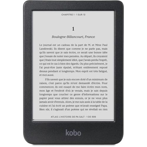 Kobo Clara BW | eReader | 6” Glare-Free Touchscreen with ComfortLight PRO | Dark Mode Option | Audiobooks | Waterproof | 16GB of Storage | Black
