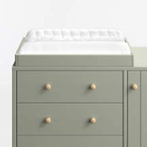Finn Sage Green Wood Baby Changing Table Topper