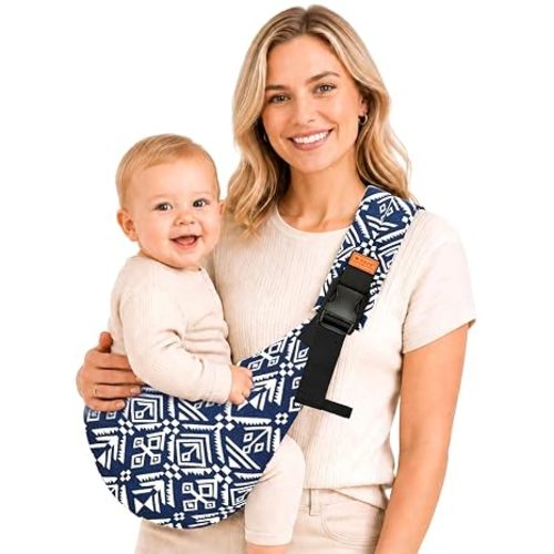 Baby Sling Carrier, Baby Carrier Newborn to Toddler with Adjustable Strap, Non-Slip Baby Half Wrapped Sling Hip Carrier 10-30lbs, Black