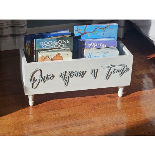 Once upon a time box- Book Box - Book Storage - Kids books - Book caddy - Kids room storage