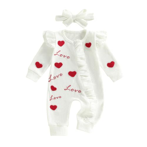 Baby Girl Halloween Outfit Pumpkin/Ghost Embroidery Ruffle Romper Long Sleeve Zipper Jumpsuit Cute Fall Clothes