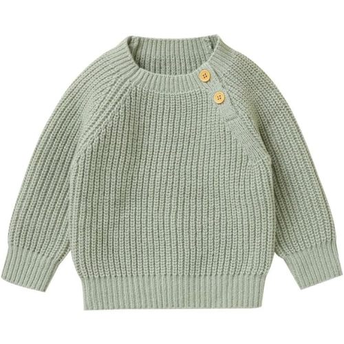 LAWKUL Baby Cardigan Sweater Romper Pullover Ultra Soft Knit Clothes Lightweight Long Sleeve for Boy Girl Infants & Toddlers