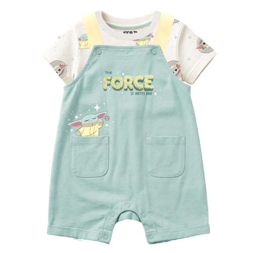 Baby Yoda Baby Boy 2 Piece Shortall Set, Sizes 0-24 Months
