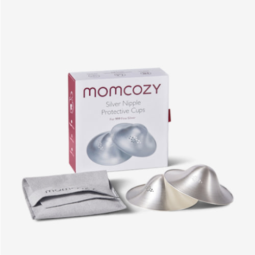 Momcozy 999 Silver Nursing Cups Original Perforated Breathable Design, Breastfeeding Essential, Nipple Shield for Nursing Newborn, XL Size