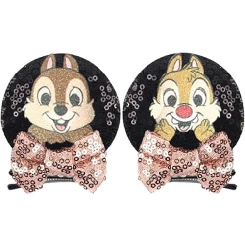 CLGIFT Minnie Ears Baby/Toddler Headband, (Chip Hair Clip)