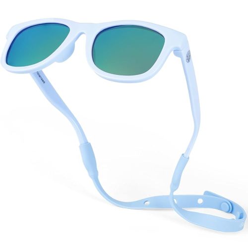 Polarized Baby Sunglasses With Strap - Unbreakable Flexible Infant Sunglasses For Toddlers Newborns 0-24 Months