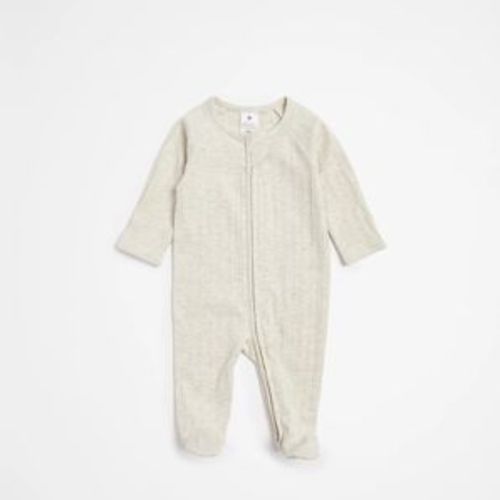 Baby Organic Cotton Footless Coverall - Cream Summer Days | Target Australia