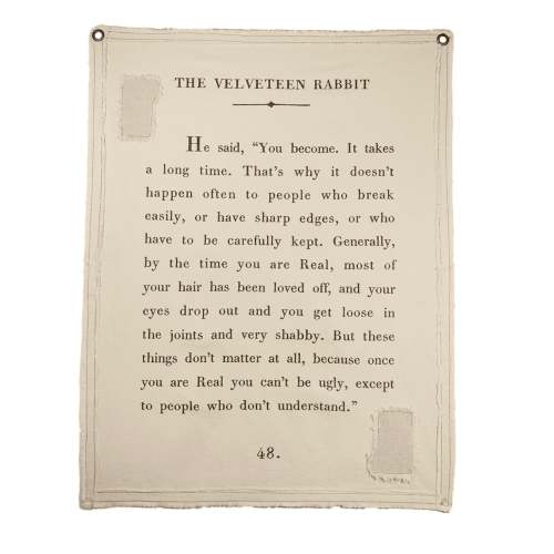 Canvas Wall Hanging - The Velveteen Rabbit - 31.5" x 40"