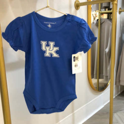 Girls University of Kentucky Blue Puff Sleeve Bodysuit – Ada & Lo
