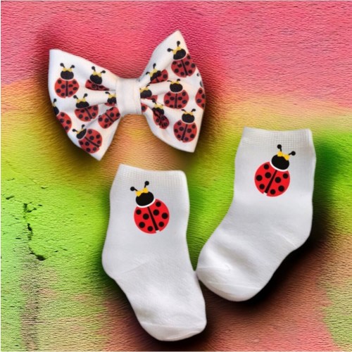 Baby/Toddler/Child Cute Ladybug Socks. Multiple sizes offered. Choose from 0-6 months to 10 years. Every Baby Needs. Cute Baby Gift!