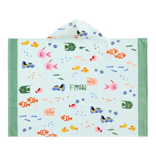 School of Fish Baby Beach Hooded Towel UPF 50+