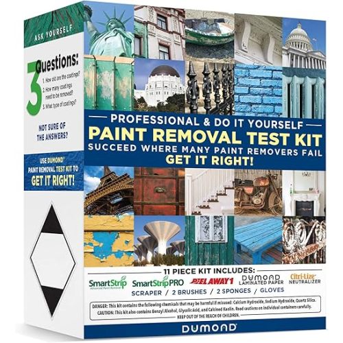 Complete Paint Removal Test Kit - Find The Right Paint Remover for Your Project - Kit Includes 8oz Samples of Peel Away 1, Smart Strip Advanced, & Smart Strip PRO, Laminated Paper & Accessories