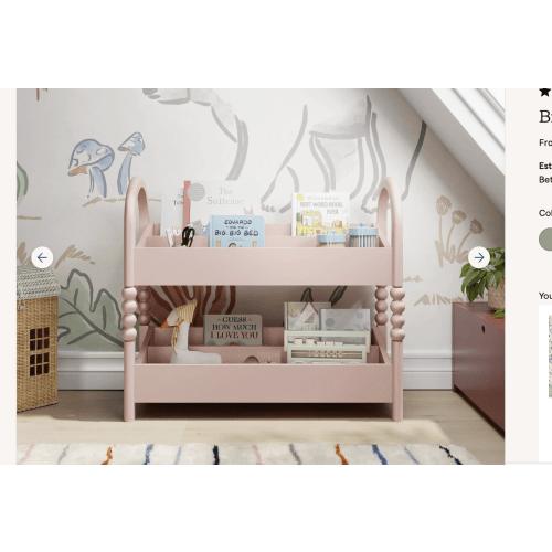 Montessori Bookshelf in Rose