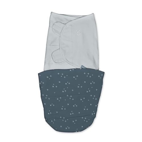 SwaddleMe by Ingenuity All Season Baby Swaddle, 2 Quick Flip Layers to Change from 1.0 to 2.5 TOG, Size 0-3 Months, 7-14 Pounds - Tiny Tiles