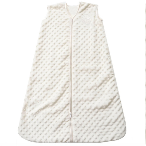 Cream Plushy Dot Velboa Wearable Baby Blanket L | HALO