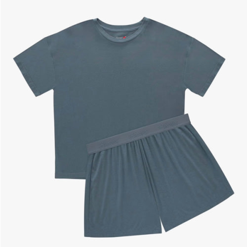 Hanes womens Originals 2 Piece Lounge Set, Comfywear Supersoft Boxy T-shirt & Sleep Shorts Loungewear Set