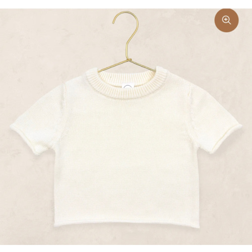 Knit Short Sleeve Tee - Ivory