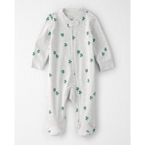 Baby Organic Cotton Sleep & Play Pajamas in Lucky Clovers Print - Little Planet | Carter's