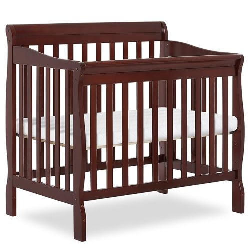 Dream On Me 4-in-1 Mini Baby Crib for Small Spaces, Aden, Espresso| GREENGUARD Gold, ASTM/CPSC Compliant, BSA Verified, Converts to Daybed & Twin Bed, 3 Adjustable Heights, New Zealand Pine | GREENGUARD Gold, ASTM/CPSC Compliant, BSA Verified, Converts to