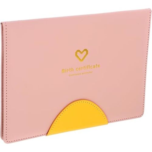 TEHAUX Birth Certificate Sleeve Protective Case Lightweight Cover for Newborn Document Storage Portable 3.41X2.54 Inch
