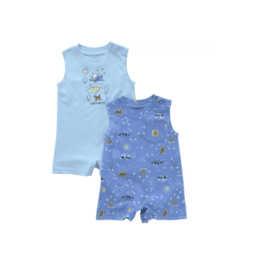 Carhartt Kid's Short-Sleeve 2 pc. Camping Romper Set (3M)