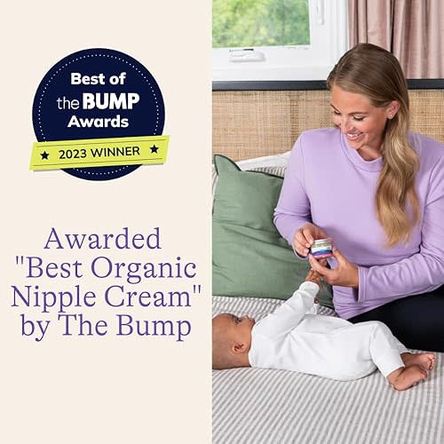 Lansinoh Organic Nipple Balm for Breastfeeding, USDA Certified Organic, Breastfeeding Essentials, 56 Grams