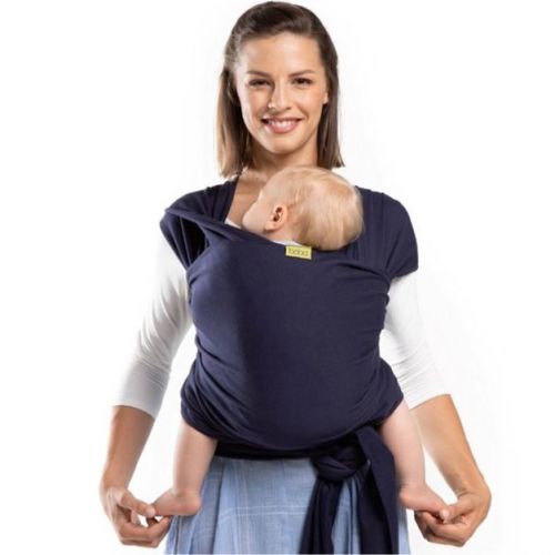 Boba Wrap Baby Carrier - 0-18 Months - Navy Blue: Cotton, Spandex, Buckle-Free, 7-35 lb Capacity