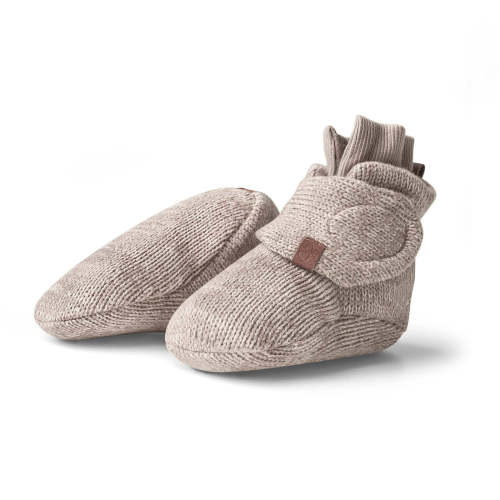 Knit Organic Cotton Stay-On Boots - Pecan
