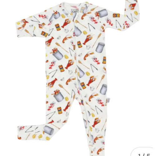 Southern Slumber Crawfish Boil Double Zipper Bamboo Sleeper – zukababy