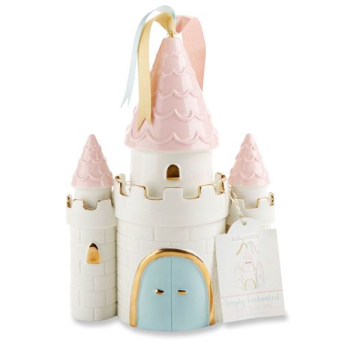 Baby Aspen 'Simply Enchanted' Princess Castle Ceramic Piggy Bank for Girls, Nursery Decor | BA21021NA